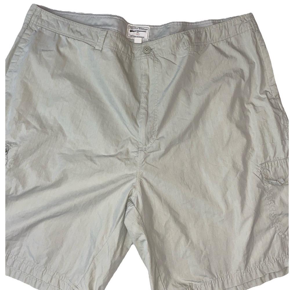 Field Stream Cotton Cargo Shorts Khaki Green Outdoor Fishing Mens 42